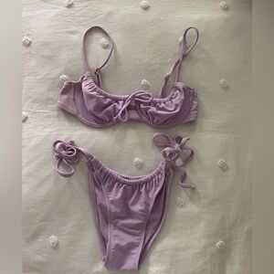 Lilac Balconette Style Bikini Set